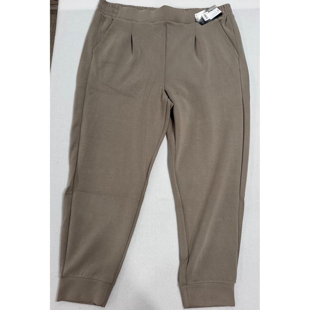 Avia Scuba Pleat Jogger Pants Grey Fog XL 16-18 Recycled Modal Knit AV36HQ015847